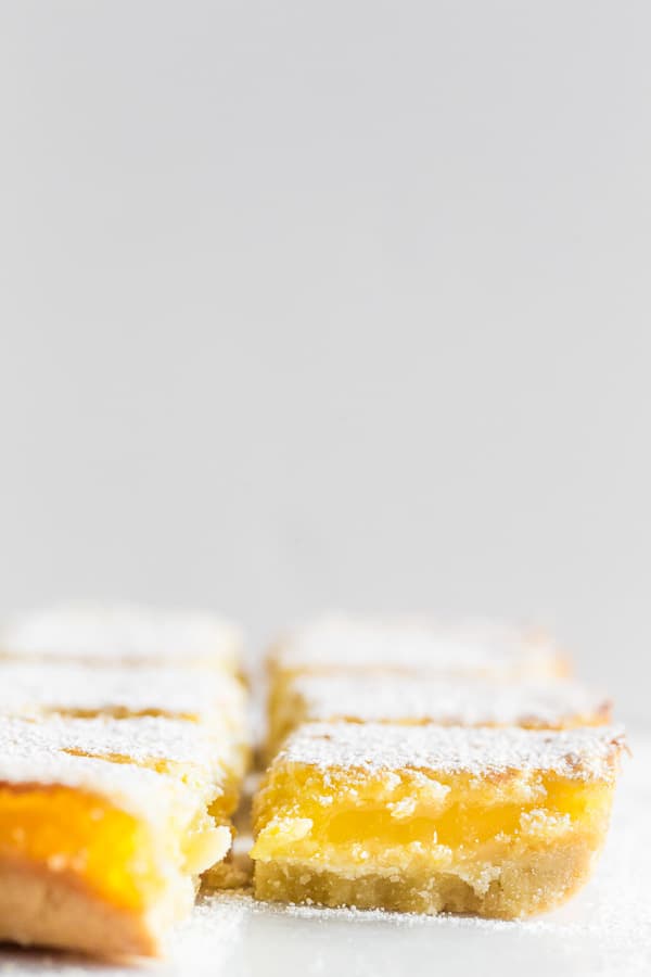 These sweet homemade lemon bars are perfect for spring. Full of tart lemon flavor and made with a sweet shortbread crust. Always a crowd pleaser and delicious for snacking.