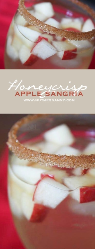 Honeycrisp Apple Sangria pin for pinterest.