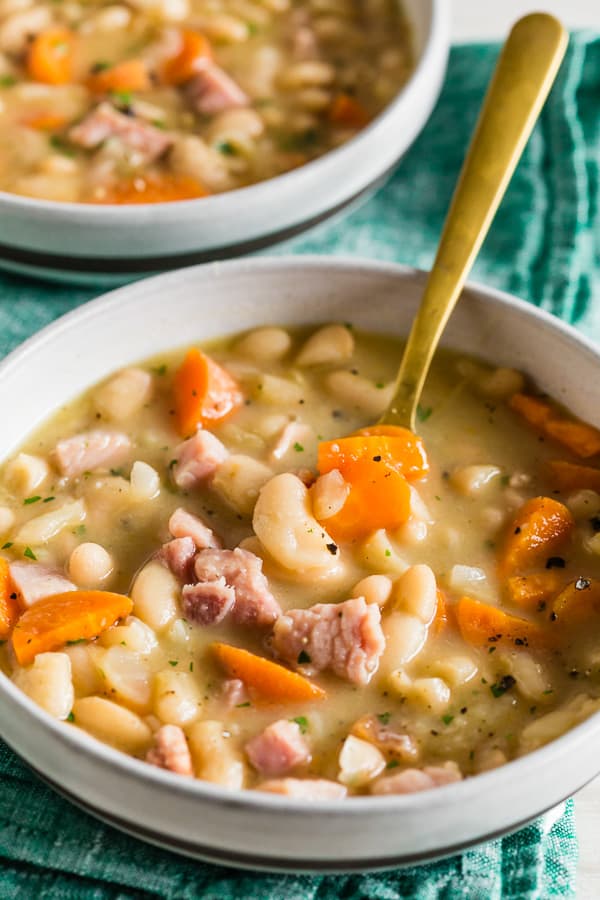 Easy Ham and Bean Soup Recipe - ready in just 30 minutes!
