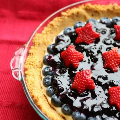 Red, White and Blueberry Sour Cream Tart by Nutmeg Nanny