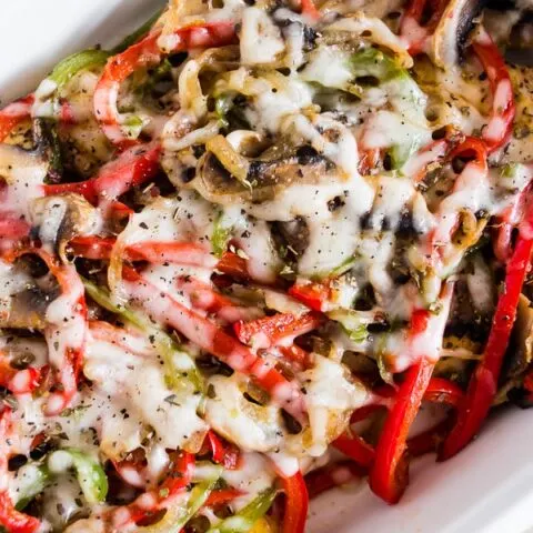 This lightly smothered chicken is smothered with honey mustard, onions, peppers, mushrooms and just a little cheese. Perfect for your healthy diet but still packed with delicious flavor!