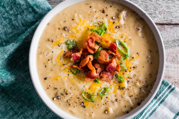 This loaded baked potato soup is packed full of red potatoes, bacon, cheese and green onions. You'll love all the flavor packed into this soup and it's ready in just 1 hour! Hello, delicious! 