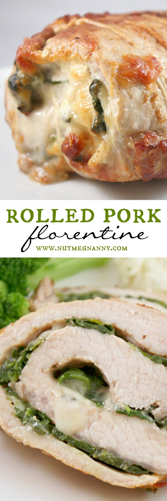 This rolled pork florentine might look hard to pull off but it's super simple. Fresh pork is stuffed with provolone cheese and sautéed spinach, what's not to love?