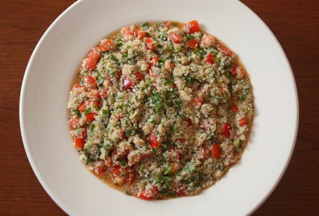 This quick and easy quinoa tabouli is the perfect way to use up your summer tomatoes, bell pepper and mint. Super fresh and crazy delicious!