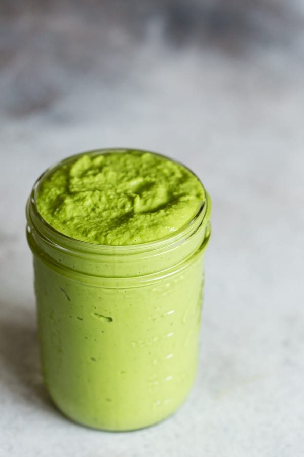 This homemade garlic scape pesto is perfect for pasta, pizza, sandwiches or on top of homemade vegetable soup. It packs TONS of flavor and is made right in your Vitamix, regular blender or food processor. 