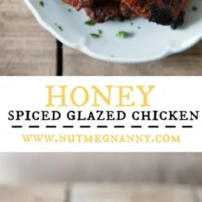 This honey spiced glazed chicken is ready from start to finish in just 25 minutes! Season up your chicken, broil, glaze with honey and dinner is done!