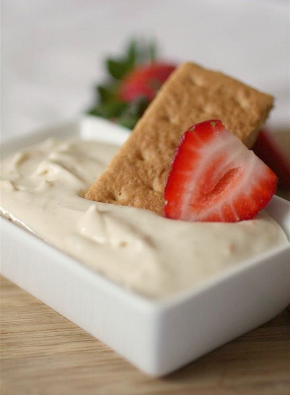 A sweet and delicious creamy cheesecake dip that is perfect for any holiday party. Serve with fresh fruit or graham crackers.