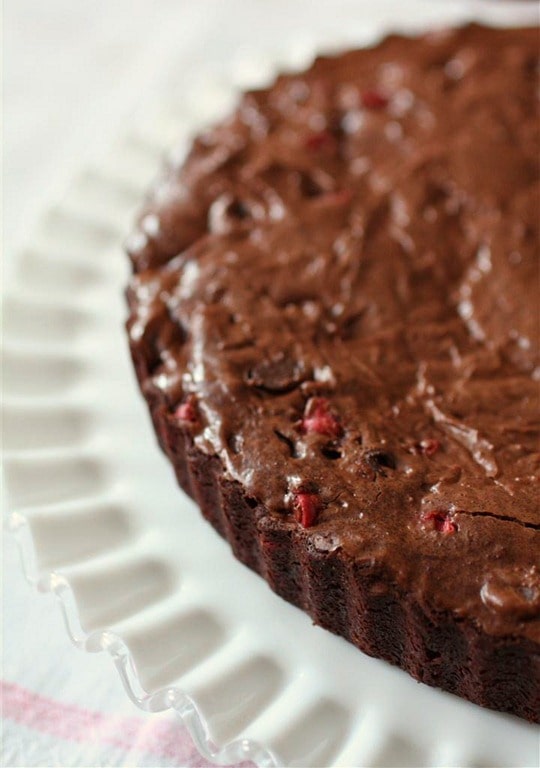 These cherry chocolate chip brownies are packed full of fudgy chocolate flavor and filled with sweet cherry morsels. A perfect Valentine's Day dessert.