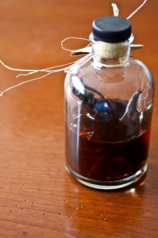 This homemade barrel aged vanilla extract gives your homemade vanilla extract a pop of bourbon barrel flavor. Easy to make and packed full of vanilla bean flavor.