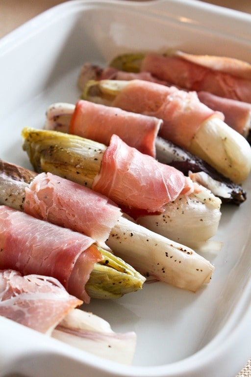 This prosciutto wrapped endive is full of flavor and topped with melty comte cheese. Perfect when served with dinner or as a part of your Thanksgiving spread.