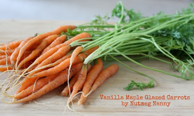 These sweet vanilla maple glazed carrots are the perfect addition to your dinner or holiday table. Cooked in just around 15 minutes and full of maple syrup and vanilla bean flavor.