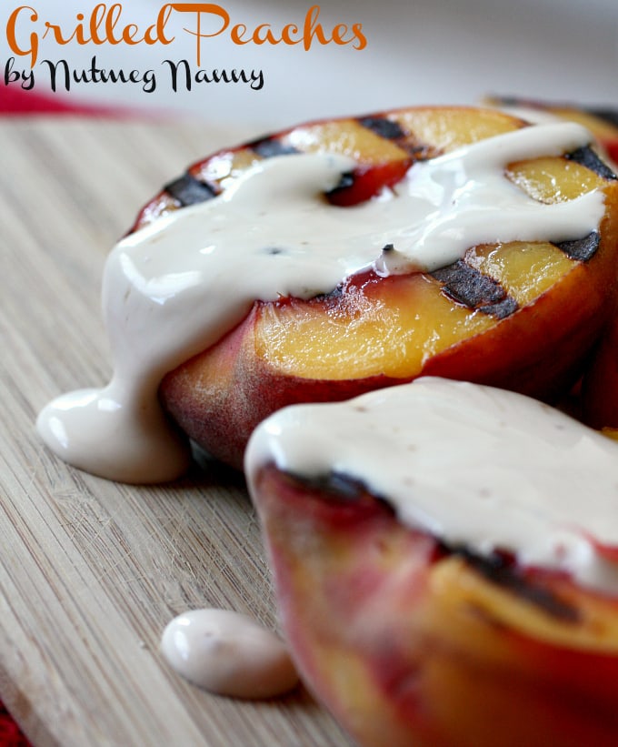 Grilled Peaches with Brown Sugar Sauce by Nutmeg Nanny