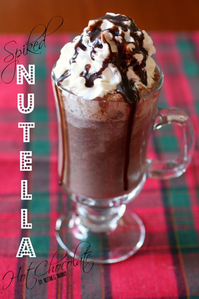 This spiked Nutella hot chocolate is packed full of Nutella flavor and just a touch of toasted marshmallow vodka. This is the best way to keep warm at night.