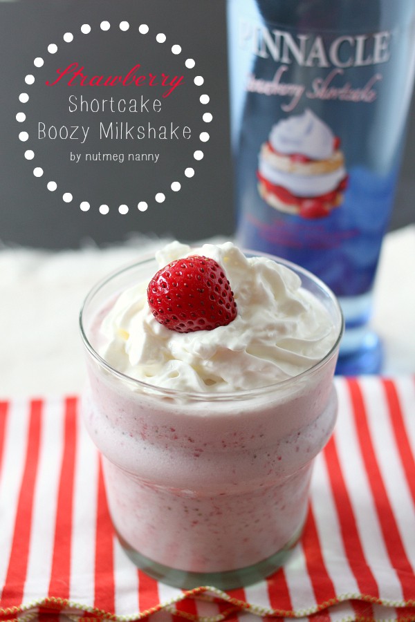 This strawberry shortcake boozy milkshake is the perfect ode to summer. Packed full of strawberry shortcake flavor and topped with whipped cream.