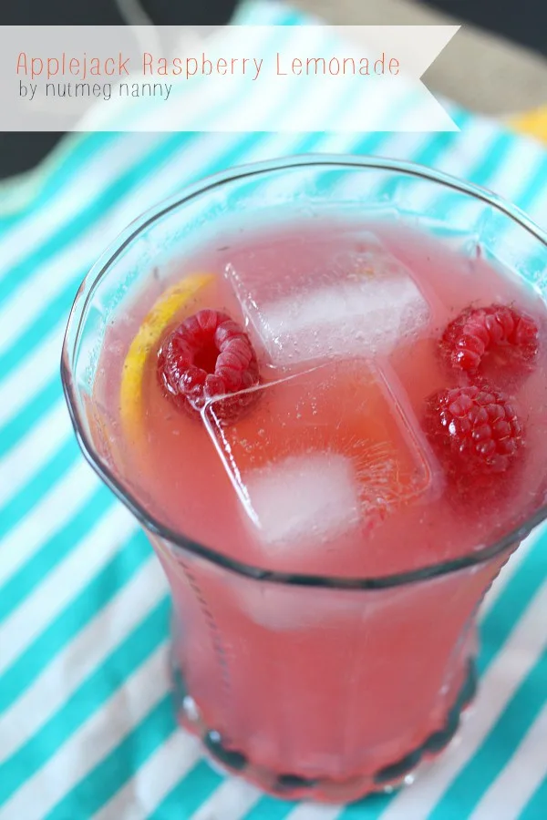 This applejack raspberry lemonade is the perfect sweet cocktail treat. Full of applejack, lemonade, fresh raspberries and fresh mint. Say hello to your new favorite sipper!
