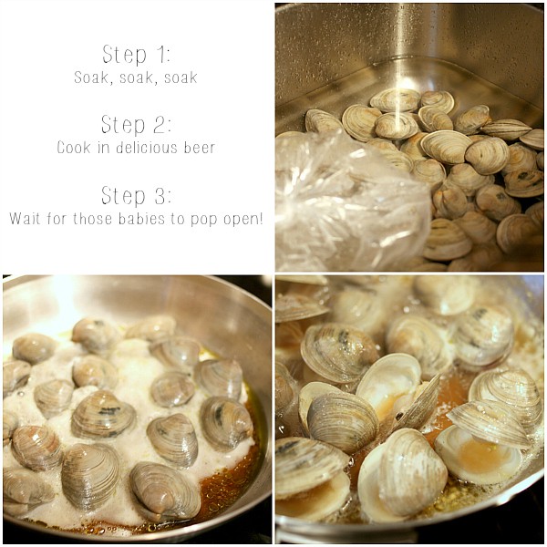 Beer Steamed Clams by Nutmeg Nanny