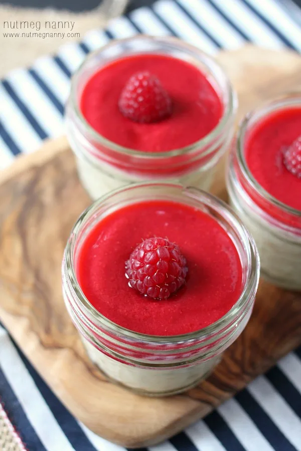 Raspberry Vanilla Rice Pudding by Nutmeg Nanny {Made with coconut milk!}