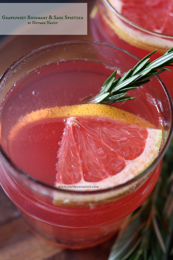 Grapefruit Rosemary and Sage Spritzer by Nutmeg Nanny