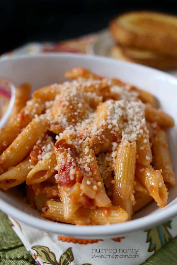 This spicy penne alla vodka is full of San Marzano tomatoes, prosciutto, shallots, garlic, vodka and penne pasta. This is the perfect wintertime dish.