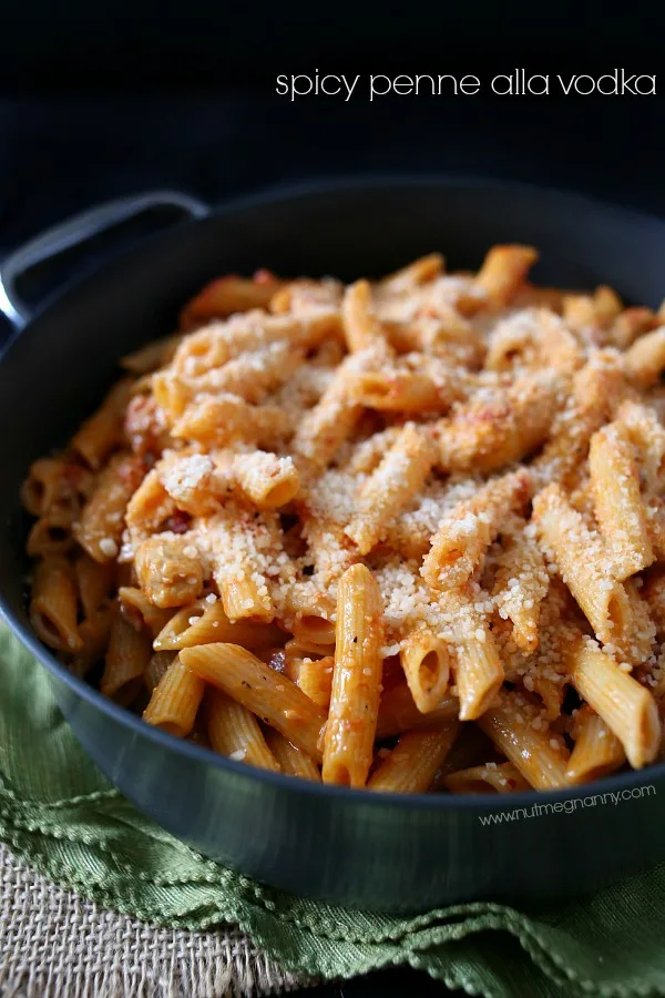 This spicy penne alla vodka is full of San Marzano tomatoes, prosciutto, shallots, garlic, vodka and penne pasta. This is the perfect wintertime dish.