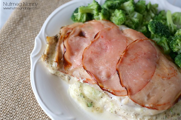 Broccoli and Cheese Stuffed Chicken Breast by Nutmeg Nanny
