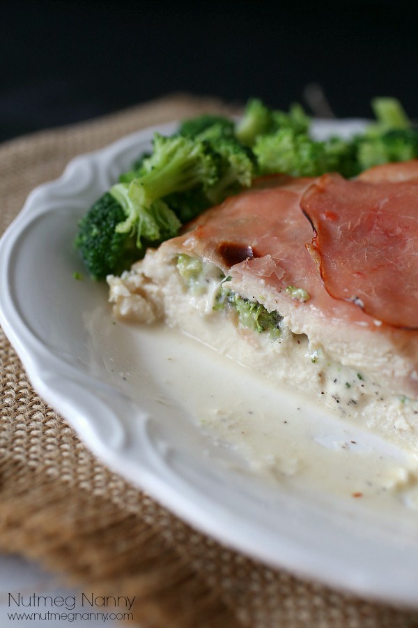 Broccoli and Cheese Stuffed Chicken Breast by Nutmeg Nanny