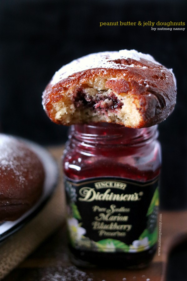 Peanut Butter and Jelly Doughnuts by Nutmeg Nanny