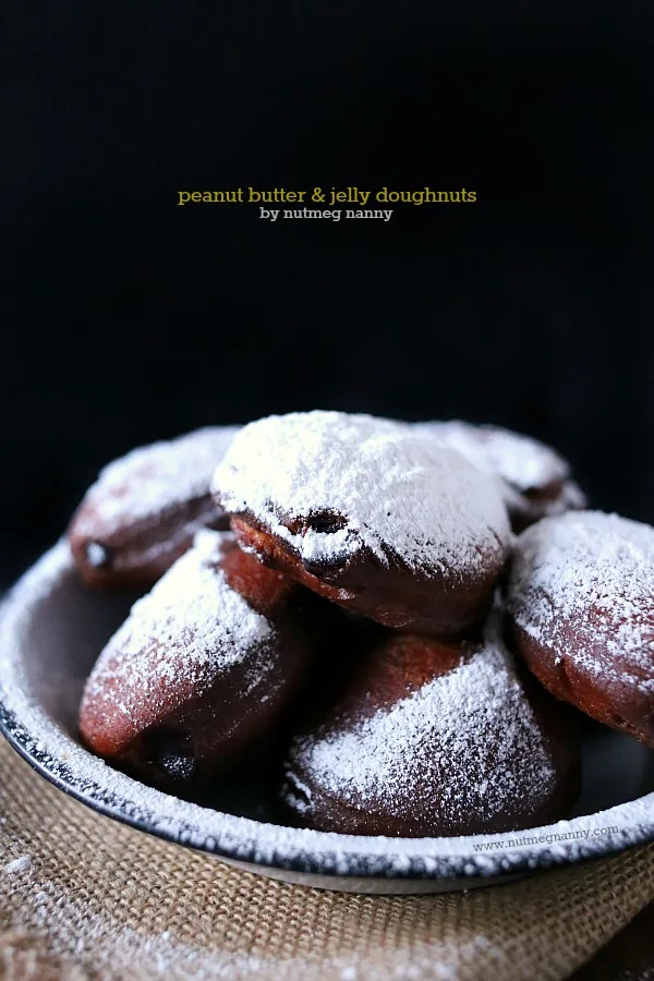 Peanut Butter and Jelly Doughnuts by Nutmeg Nanny