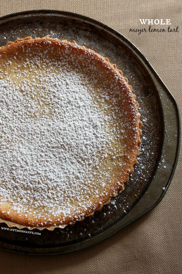 This sweet and tart whole Meyer lemon tart is the perfect addition to your dessert table. Slightly sweet and full of lemon flavor it's sure to impress.