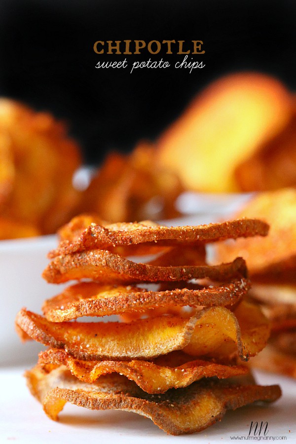 Microwave Chipotle Sweet Potato Chips by Nutmeg Nanny