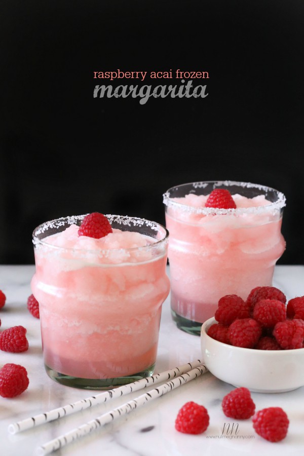 Raspberry Acai Frozen Margarita by Nutmeg Nanny