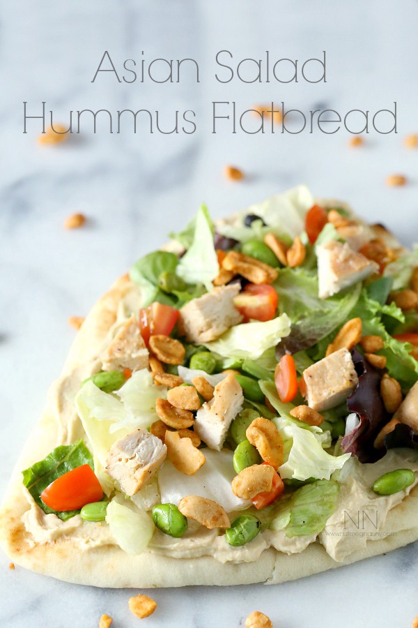 Asian Salad Hummus Flatbread by Nutmeg Nanny