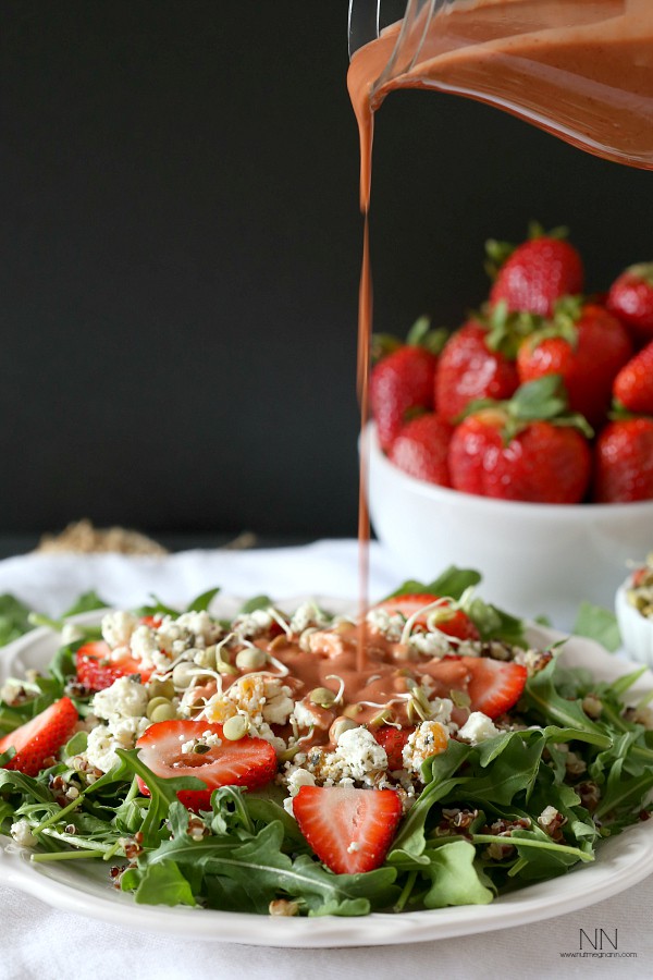 Strawberry Goat Cheese Quinoa Salad by Nutmeg Nanny