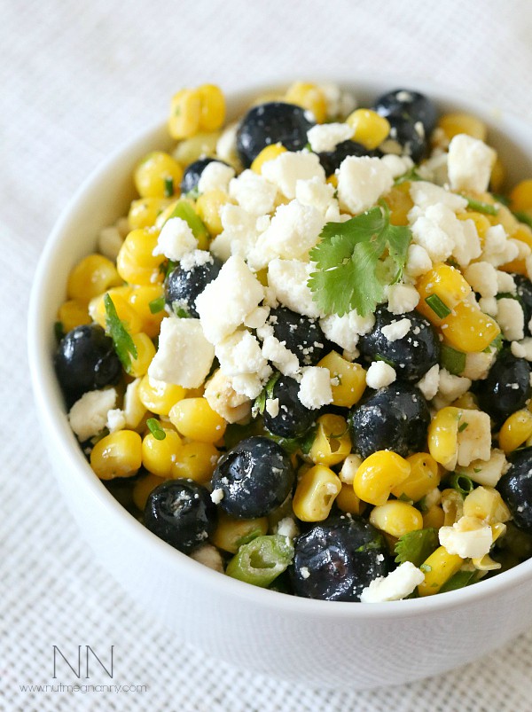 Corn Blueberry Salad by Nutmeg Nanny