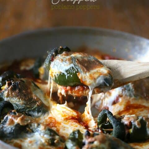 Chorizo Stuffed Poblano Peppers by Nutmeg Nanny