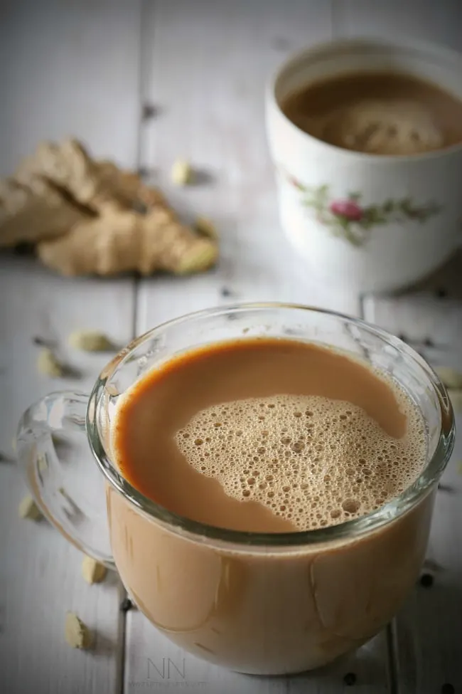 This dairy free, vegan soy chai tea latte is packed full of ginger, cardamom and black tea flavor. Why spend money at the store when you can make it at home?