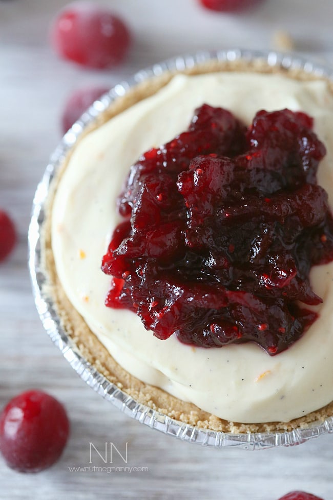 This cranberry orange no bake creme fraiche cheesecake is the perfect addition to your holiday menu. Full of flavor and best of all, no bake! 
