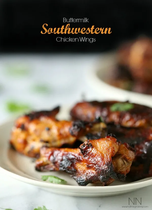 These buttermilk Southwestern chicken wings are full of spice and perfect for grilling. If you need a Memorial Day appetizer this recipe is the perfect addition!