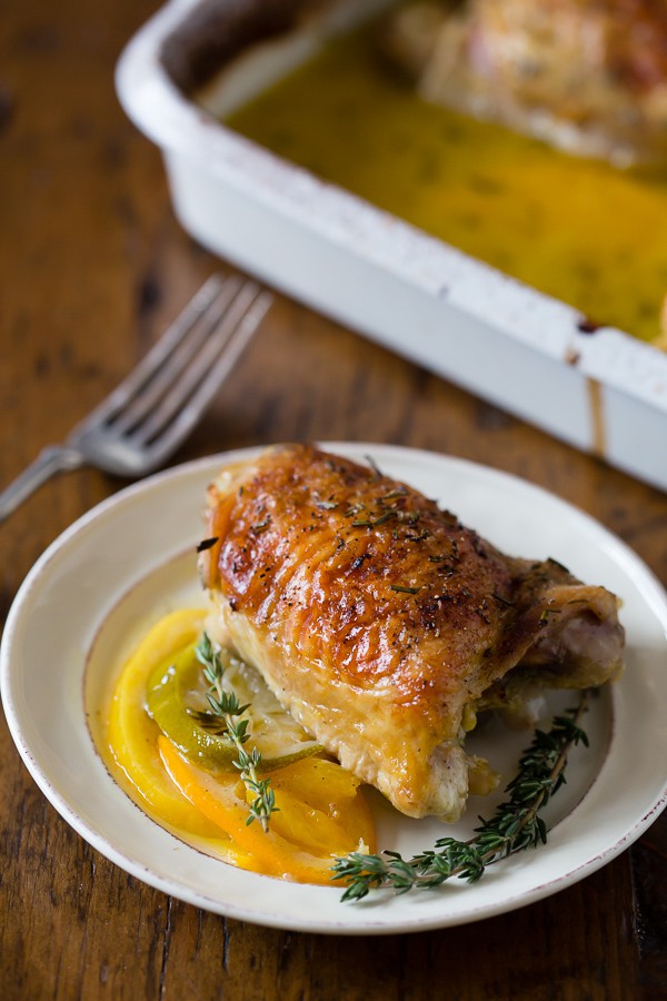 These crispy citrus herb roasted chicken thighs are baked up with lots of fresh herbs and 3 kinds of delicious citrus. Simple to make and ready in no time!