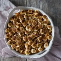 This vanilla sweet potato casserole is a modern spin on the classic Thanksgiving casserole. Lightly sweet, full of vanilla flavor and ready in just 30 minutes!
