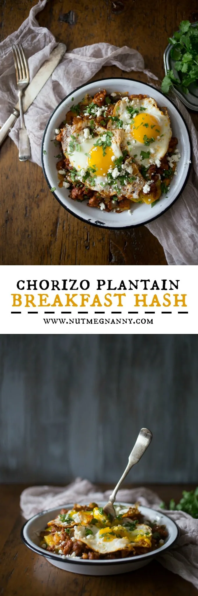 This chorizo plantain breakfast hash is the most delicious way to start your day. Slight sweet and spicy and ready in just 30 minutes!