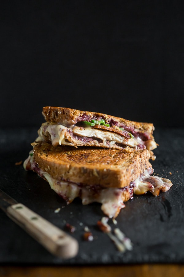 This mixed berry chicken bacon jalapeno grilled cheese is the perfect way to spice up your sandwich routine. It’s sweet and savory with just a hint of heat. Trust me, you’ll love this delicious melty sandwich.
