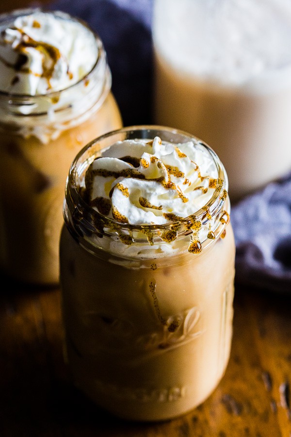 This homemade vanilla bean horchata iced coffee is downright delicious. Homemade horchata made with lots of vanilla beans and cinnamon and then mixed with cold brew coffee. This drink is made for all you iced coffee lovers!