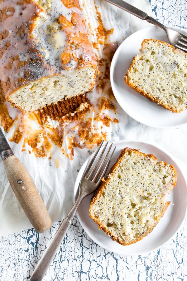 This Greek yogurt grapefruit poppy seed cake is jam packed full of flavor and super simple to make. Even the delicious sweet glaze on top is made from Greek yogurt! Serve plain or toast and drizzle with a little bit of honey for an extra sweet treat.