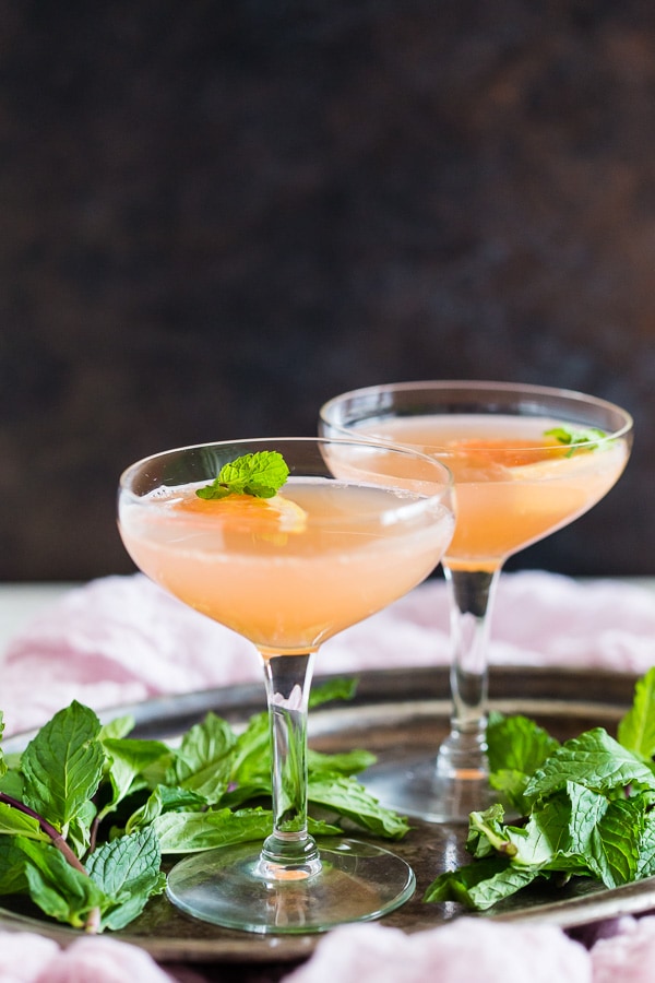 This grapefruit Campari rose water cocktail is your new summertime jam! Light and refreshing with soft subtle floral notes. You'll love all the flavor packed in this cocktail! 