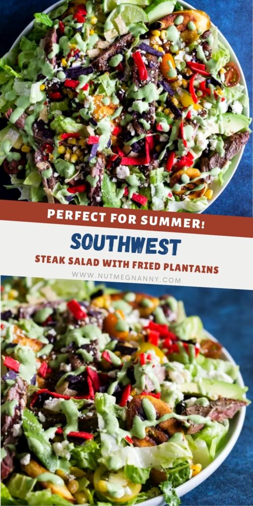 Southwest Steak Salad pin for Pinterest.