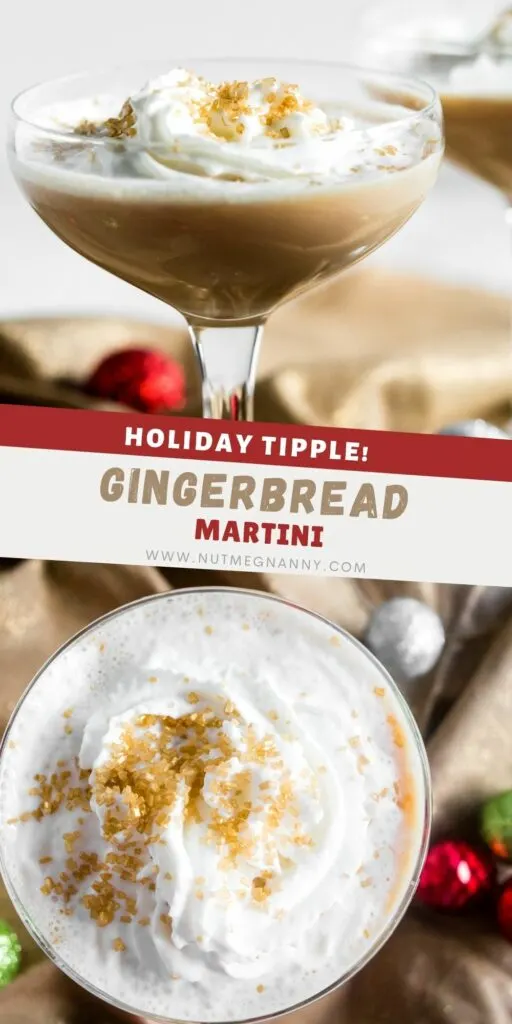 gingerbread martini pin for pinterest. 