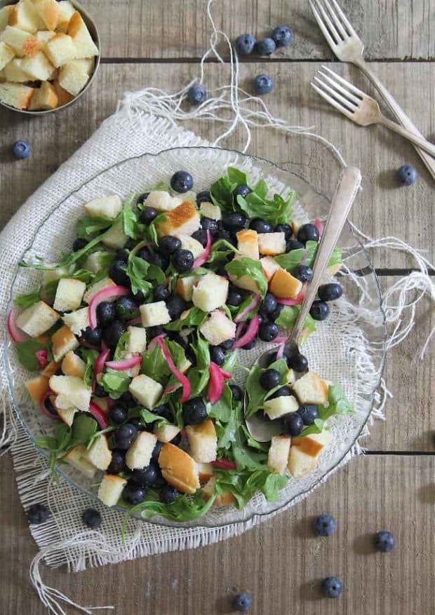 Pickled Blueberry Panzanella Salad - 20 Perfect Summer Salads