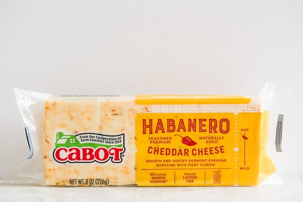 a brick of habanero cheddar cheese.