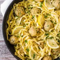baked chicken francese meatballs with pasta